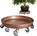 SIAMO 18" Heavy Duty Plant Caddy (470lbs Capacity)-Lockable Non-Scratch Swivel Casters Rolling Plant Stand Dolly Saucer for Large Ceramic Planters Concrete Pots& Heavy Trees Copper,1-Pack by SIAMO