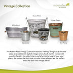 Headwind Vintage Collection 14-Inch White Wash Oval Galvanized Tub with Handles – Metal Beverage Tub & Party Drink Bucket, Galvanized Bucket, Water Trough & Decorative Oval Planter by Robert Allen - Image 4