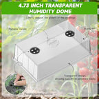 Seed Starter Tray, Gardening Plant Grow Trays Kit for Seedling, Germination Trays with 4.72 Inch High Humidity Domes，Large Growing Space & Better Air Flow for Seed Starting, Mini Greenhouse, 3PCS - Image 3