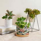 Chinoiserie Tree Peony Bird Floral Ceramic Planter Coral Turquoise Botanical Planters for Outdoor Plants with Drainage Holes and Saucers Pot for Indoor Outdoor Garden - Image 4