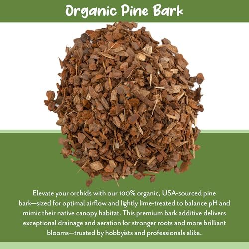 Soil Sunrise 100% Organic Orchid Potting Bark (30 Quarts) All-Natural USA-Sourced Pine Bark Orchid Mix Additive - Image 5