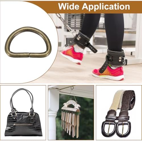 HARFINGTON D Ring Metal D-Shape Buckle Clips Multi-Purpose Buckle Strap Sewing Accessories for Collars Webbing Strap - Image 7
