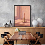 Still Life Candle Black Framed Wall Art, Minimalist Aesthetic Print - Image 7