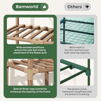 Bamworld 4 Tier Mini Greenhouse Portable Green House with PE Cover for Indoor Outdoor - Image 4