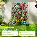 PatioZen Raised Garden Bed with Trellis, 21 Gallon Self Watering Planter Box with Lockable Wheels & Drainage Holes for Climbing Plants Vegetables Flowers, Anti-Rust Resin for Backyard Patio (Grey) - Image 6