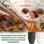 40 Pcs 10 Inch Plastic Hanging Planter Bulk Self Watering Hanging Baskets for Plants with Holes and Chain Plant Pot Outdoor Indoor Planter for Garden, Balcony, Porch, Patio Decor - Image 4