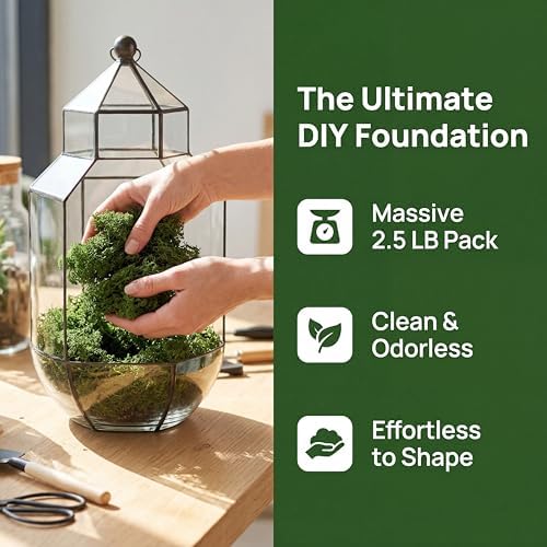 Fake Moss 2.5 lb Bulk, Artificial Moss for Crafts and Planters - Image 4