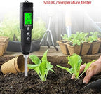 Soil Moisture Tester Meter Salinity Sunlight Plant Flower Acidity Temperature Measure Garden Sensor Test Garden Tool Hygrometer for Cigar-humidor Thermometer Indoor Humidity and Soil - Image 5