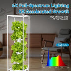 JESLED 15 Tiers Hydroponics Growing System Kits with 4 LED Grow Lights - Image 2