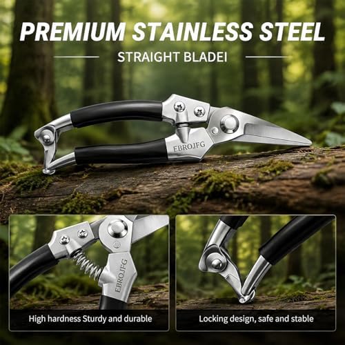 Goat Hoof Trimmers Sheep Shears Kit Pruning Inside Pipe Cutter -Multi Purpose Garden Supplies Farrier Tools Horse Grooming and Cutting for Livestock– Silver (1 Pack) - Image 2