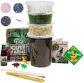 Cute Farms Terrarium Starter Kit | Moss, Vermiculite, Soil, Pebbles, Plant Food, & Finishing Tools (Large Kit + Crystals) by CuteFarms