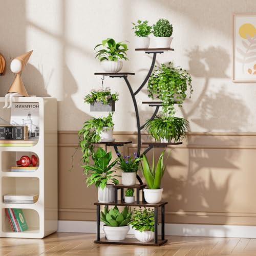 Plant Stand Indoor, 8 Tiered 64" Tall Plant Stands with Grow Lights, Metal Plant Shelf for Multiple Plants, Corner Plant Stand, Modern Home Decor for Living Room, Patio - Image 6