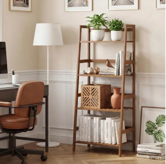 4-Tier Bamboo Plant Rack with Guardrails 48x32x114cm - Image 2