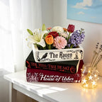Small Book-Shaped Ceramic Planter for Flowers, Gothic Vase for Bookshelf Home Office Decor, Unique Decorative Gifts for Book Lovers, Edgar Allan Poe,The Raven - Image 5