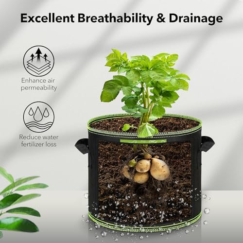 BN-LINK 5-Pack 5 Gallon Grow Bags Heavy Duty 300G Seedling Heat Mat Warm Hydroponic Heating Pad Waterproof 10" x 20.75" - Image 5