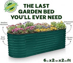 Plant & Plot Galvanized Raised Garden Beds Outdoor // 6×2×2 ft Planter Raised Beds for Gardening, Vegetables, Flowers // Large Metal Garden Box (Dark Green) // Patented Tool-Free Design - Image 5