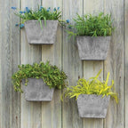 Root & Vessel Self Watering Wall Planters for Indoor or Outdoor Plants, Unique Marbled Wall Pot, Made of Eco-Friendly Blend of Stone and Plastic, Gray, 8.5" - Image 2