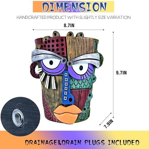 Midogaigai Abstract Face Planter Pots for Indoor Plants & Flowers Deco Gift - Image 3