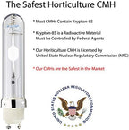 Horticulture Ceramic Metal Halide (CMH), 315W, PGZX18 Base, 3000K with Red, Far Red and UV Light Spectrum Enhancement, Designed for Flowering Stage, US NRC Licensed, 1 Pack - Image 2