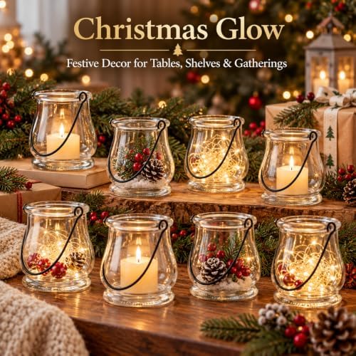 Cabilock 8-Piece Hanging Glass Terrariums for Air Plants and Tea Lights - Image 7