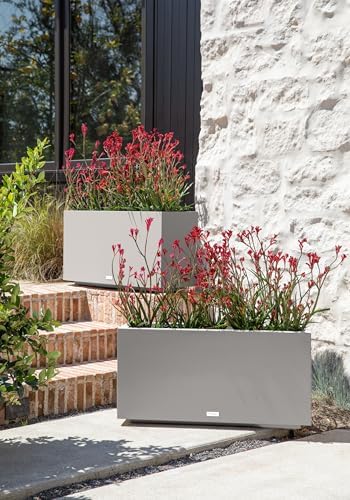 Veradek Block Series Long Box Planter - Rectangular Outdoor Planter - Image 6