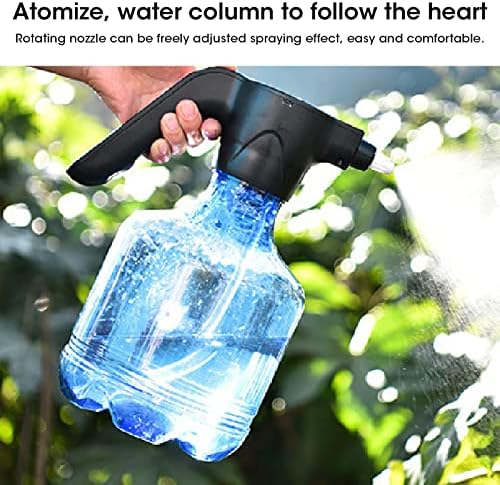 FLEXMAN 3L Electric Spray Bottle, Transparent Rechargeable High Pressure Plant Mister, Electric Water Sprayer for Watering Flowers Garden Cleaning (Blue) - Image 3