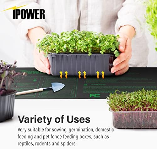 iPower GLHTMTPROLX2 2 Pack Upgraded Carbon Film 48" x 20.75" Seedling Heat Mat Durable Waterproof Indoor Warm Hydroponic Plant Germination Starting Pad - Image 3