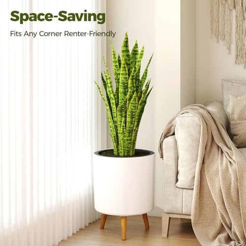 Bamworld Self Watering Pots for Indoor Plants with Water Level Indicator - Image 4