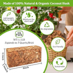 Riare 10 Pack Organic Coco Coir Chips for Plants, 11 lb Coconut Husk Bricks - Image 2