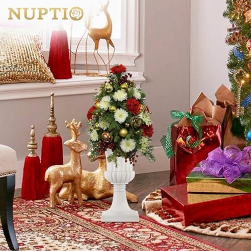 NUPTIO Plastic Classic Urn Planter: 19.7 Inch Plant Pot for Outdoor, 6 Pcs - Image 4