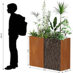 Cor Ten Steel Planters – 32x12x24H Inch Planter Box Rustic - Image 3
