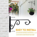 Plant Hanger Bracket Bulk 16Pack Black 9In Metal Wall Hook Indoor Outdoor - Image 3