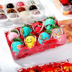 50PCS 8x5x2 Inch Clear Bakery Boxes with Window - Chocolate Covered Strawberries, Cookie, Cake, Brownie, Donut Boxes - Image 4