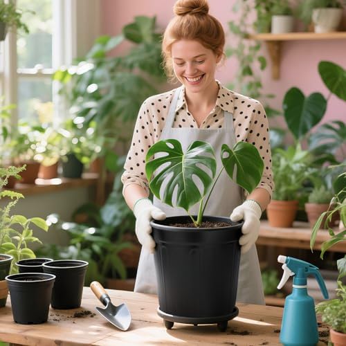 40 Pack 3 Gallon Nursery Pots, 10 Inch Plant Pots with Drainage Holes - Image 5