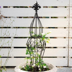 Metal Garden Trellis for Climbing Plants – 29.5" Durable Support by Goooxim