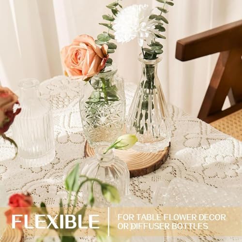 24PCS Mini Bud Vases As Wedding Centerpieces for Tables,Clear Bud Vases for Flowers,Small Flower Vases Suitable for Birthday Party,Anniversary,Wedding Reception,Baby Shower (Clear, 24PCS) - Image 5