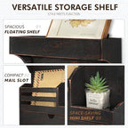 Rebee Vision Key Holder Wall Mount with Shelf for Entryway,Distressed Black - Image 4