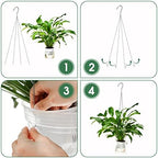 10 Pack 24 Inches Strong Wire Plant Hangers for Hanging Baskets 4 Orchid Hanging Basket Wire Metal Hook Hanger for Greenhouse Supplies Gardening Indoor Outdoor Patio Hook Flower Pot Basket - Image 3