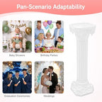 2PCS Columns and Pillars, Wedding Roman Column Wedding Landscaping Plastic Roman Pillar Artistic Roman Column Statue Party Flowerpot Holder for Wedding Event Party Decor (2Pcs Ornate Column) - Image 7