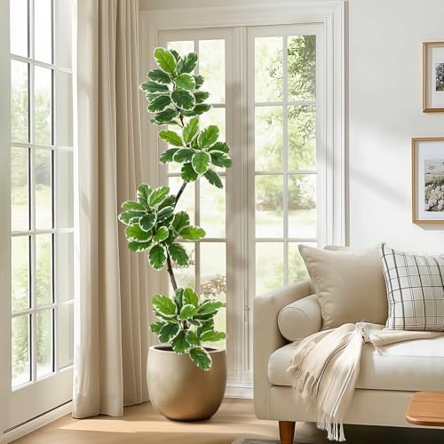 GarveeHome Fiddle Leaf Fig Tree Artificial Indoor with Sphere Planter - Image 4