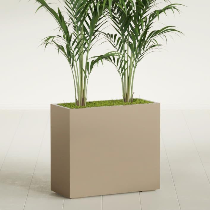 Greenline Alice Tall Rectangular Fiberglass Planter, Outdoor Planter Box - Image 2