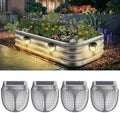 Raised Garden Bed Solar Lights, Magnetic Dusk to Dawn, 4 Pack by YINDUZ
