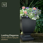 Mayne Augusta 26in Self-Watering Tall Square Urn Planter, White - Image 3