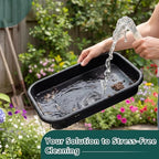Vesici 3 Pcs Garden Tidy Trays Potting Tray for Seeding Growing, Black - Image 4