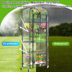 5-Tier Greenhouse with Caster Wheel, Shelf Height Adjustable Metal Shelf - Image 6