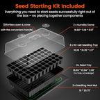 SOLIGT 3 Set 60-Cell Seed Starter Kit with Domes, Cell Trays and Heat Mats - Image 6