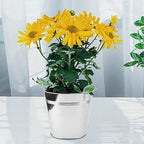 KINJOEK 8 Packs 7 Inch Galvanized Metal Bucket with Handle, Round Flower Pot Plant Rustic Basket, Galvanized Planter Pail for Balconies, Gardens Patios, Office, Indoor Outdoor Parties Wedding Decor - Image 7