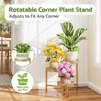 Metal Plant Stand Indoor Outdoor, 3 Tier Corner Plant Shelf for Multiple Plants, Gold Tiered Plant Stand, Heavy Duty Flower Holder, Folding Tall Rack for Garden Patio Balcony - GoldWave - Image 2
