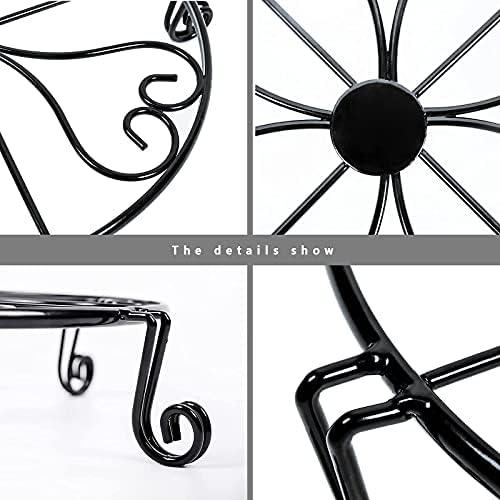 NSYOOMH 2-Pack 12"Metal Plant Stand Heavy Duty Plants Holder Outdoor Indoor - Image 4