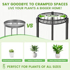 3 Tier Plant Stand Indoor Corner Tall Round Shape Plant Shelf - Image 4